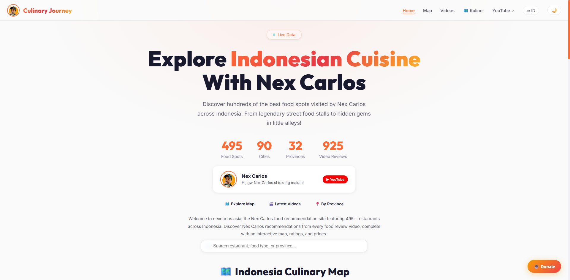nexcarlos.asia - AI-Powered Culinary Discovery Platform